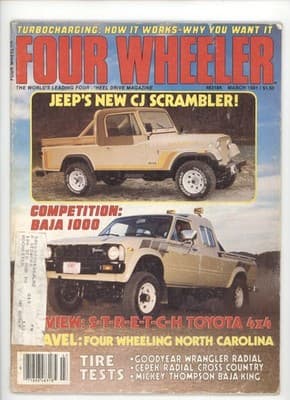 Four Wheeler March 1981 Jeep CJ Scrambler Toyota 4x4 Magazine - Image 1