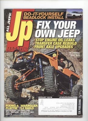 JP Magazine August 2018 Jeep CJ-5 Axle Upgrade Magazine - Image 1