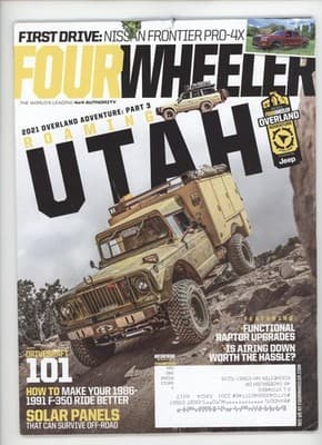 Four Wheeler January 2022 Nissan Frontier Pro-4X Magazine - Image 1