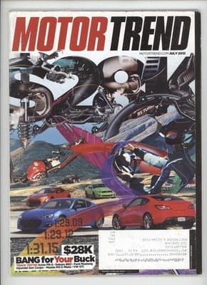 Motor Trend July 2012 Track Tested Sports Car Magazine - Image 1