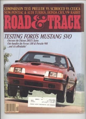 Road & Track October 1983 Ford Mustang SVO Car Magazine - Image 1