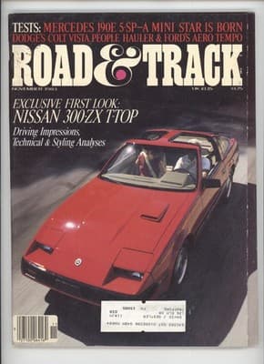 Road & Track November 1983 Nissan 300-ZX T-Top Magazine - Image 1