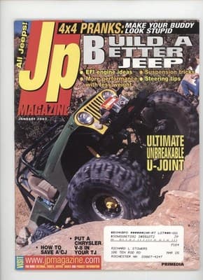 JP Magazine January 2003 Build Better Jeep V-8 Swap Magazine - Image 1