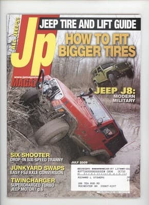 Jp July 2008 Jeep Tire Lift Guide Magazine - Image 1