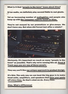 Road & Track September 1988 Nissan 240SX Z Car Magazine - Thumbnail 2