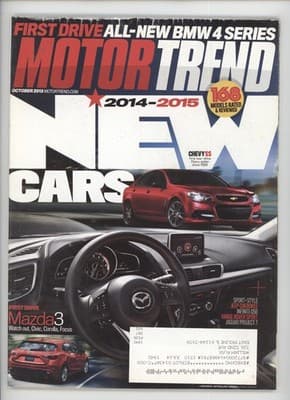 Motor Trend October 2013 BMW 4 Series New Cars Magazine - Image 1