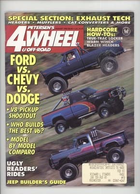 Petersen's 4-Wheel & Off-Road August 1992 V8 Pickup Shootout Magazine - Image 1