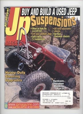 JP Magazine November 2002 Buy and Build Used Jeep Suspensions - Image 1