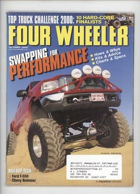 Four Wheeler October 2000 Top Truck Challenge Ford Chevy Magazine - Image 1