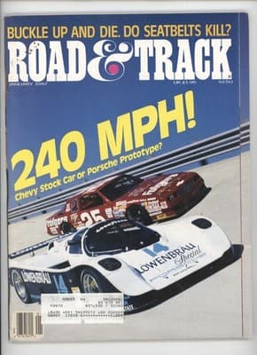 Road & Track January 1987 Seatbelts Kill 240 MPH Magazine - Image 1