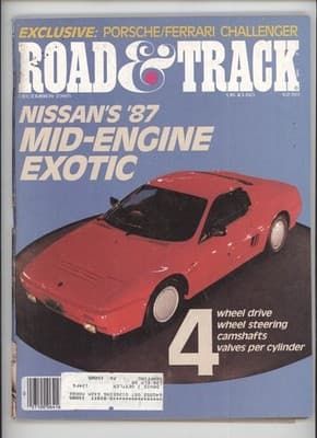 Road & Track December 1985 Nissan Mid-Engine Exotic Car Magazine - Image 1