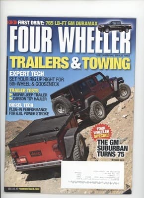 Four Wheeler October 2010 Trailers Towing Jeep Diesel Tech Magazine - Image 1
