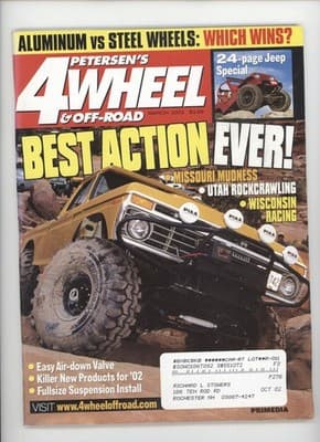 Petersen's 4 Wheel & Off-Road March 2002 Jeep Rockcrawling Magazine - Image 1