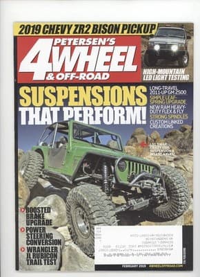 Petersen's 4-Wheel & Off-Road Feb 2019 Suspensions Chevy ZR2 Magazine - Image 1