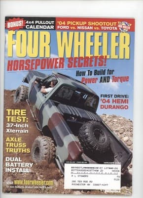 Four Wheeler January 2004 Pickup Shootout Magazine - Image 1
