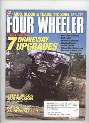 Four Wheeler November 2004 Mudding Jeep Rubicon Magazine - Image 1