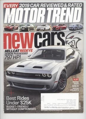 Motor Trend September 2018 Hellcat Redeye 797 HP Car Magazine - Image 1