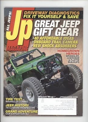 JP Magazine January 2014 Jeep Wrangler Cherokee Buildups Magazine - Image 1