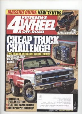 Petersen's 4-Wheel & Off-Road January 2017 UTV Guide Magazine - Image 1