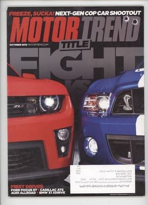 Motor Trend October 2012 Next-Gen Cop Car Shootout Magazine - Image 1