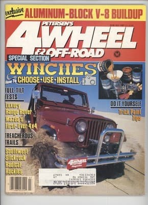 Petersen's 4 Wheel & Off-Road July 1987 Aluminum V-8 Winches Magazine - Image 1