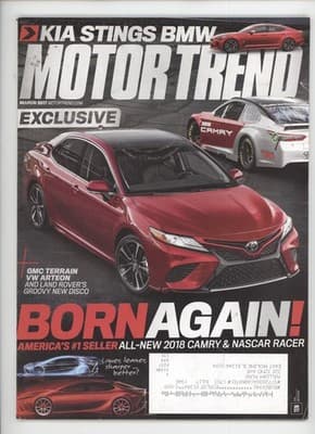 Motor Trend March 2017 Kia Stings BMW Toyota Camry Magazine - Image 1