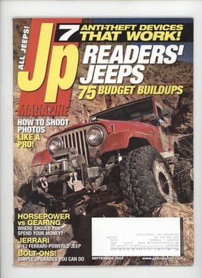 JP Magazine September 2009 All Jeeps Anti-Theft Budget Builds - Image 1
