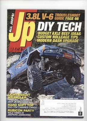 JP Magazine January 2016 Jeep Wrangler DIY Tech Magazine - Image 1