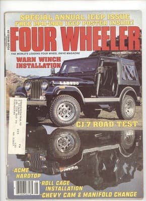 Four Wheeler May 1981 Jeep CJ-7 Warn Winch Magazine - Image 1