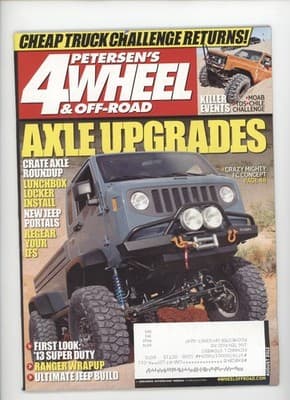 Petersen's 4Wheel & Off-Road August 2012 Axle Upgrades Magazine - Image 1