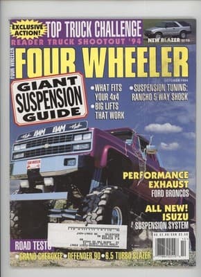 Four Wheeler November 1994 Parts Installation Chevy Tahoe Magazine - Thumbnail 3