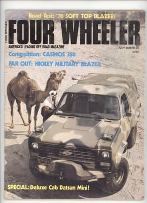 Four Wheeler July 1976 Soft Top Blazer Camo Army Chevy Magazine - Image 1