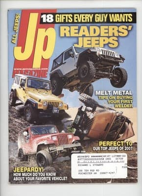 Jp Magazine January 2008 All Jeeps Offroad 4x4 Magazine - Image 1