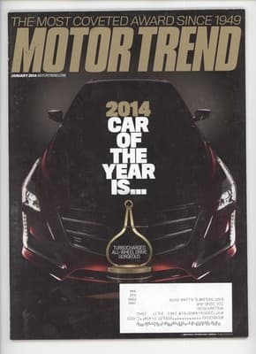 Motor Trend January 2014 Car of the Year Turbocharged Magazine - Image 1