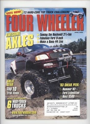 Four Wheeler April 2002 Awesome Axles Ford F-150 Magazine - Image 1