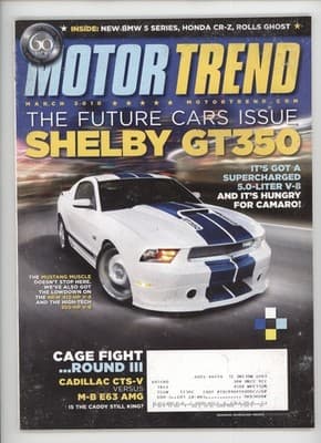 Motor Trend March 2010 Shelby GT350 Ford Mustang Magazine - Image 1