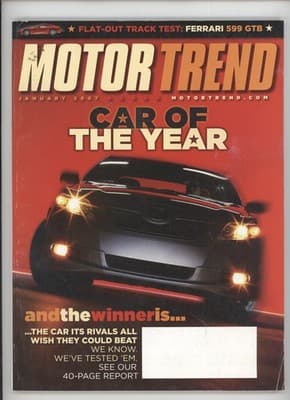 Motor Trend January 2007 Car of the Year Ferrari 599 Magazine - Image 1