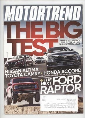 Motor Trend May 2021 Ford Raptor Family Sedan Comparison Magazine - Image 1