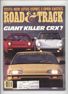 Road & Track July 1988 Giant Killer CRX? New Lotus Esprit Car Magazine - Image 1