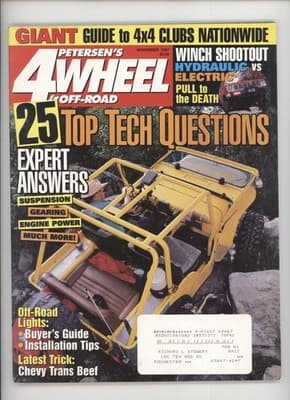 Petersen's 4-Wheel & Off-Road Nov 1997 Winch Shootout 4x4 Clubs Magazine - Image 1