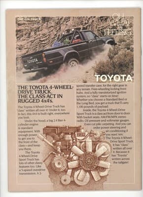Four Wheeler April 1982 Toyota Land Cruiser 4WD Winch Magazine - Thumbnail 2