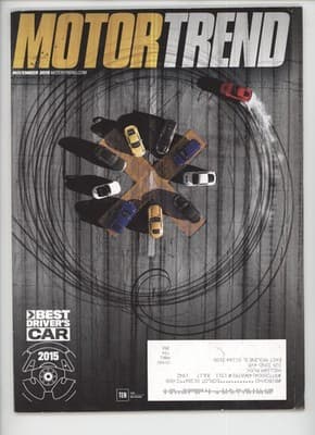 Motor Trend November 2015 Best Driver's Car Magazine - Image 1