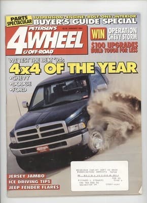 Petersen's 4-Wheel & Off-Road January 1994 Buyer's Guide Magazine - Image 1