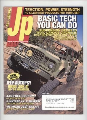 Jp Magazine August 2006 Jeep Wrangler Tech & Mojave Trail - Image 1