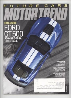 Motor Trend July 2018 Ford GT500 Corvette Tesla Magazine - Image 1