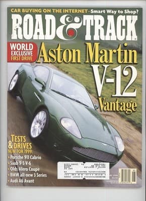 Road & Track May 1998 Aston Martin V-12 Vantage Magazine - Image 1
