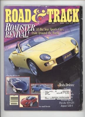 Road & Track July 1992 Roadster Revival Sports Cars Magazine - Image 1