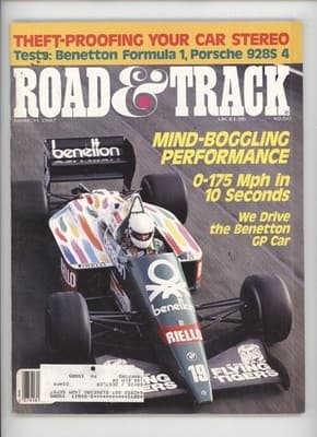 Road & Track March 1987 Benetton Formula 1 Porsche 928S4 Magazine - Image 1