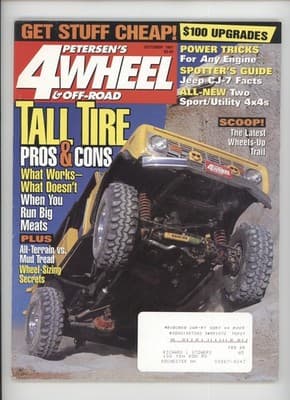 Petersen's 4 Wheel & Off-Road October 1997 Tall Tire Pros & Cons Magazine - Image 1