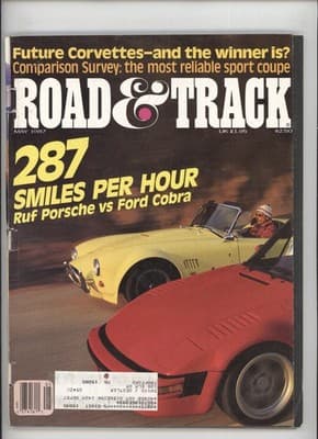 Road & Track May 1987 Future Corvettes Porsche Cobra Magazine - Image 1